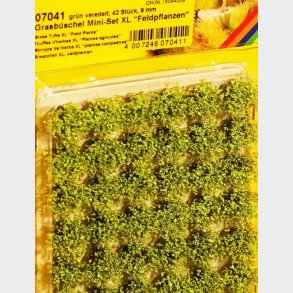 gr�stotter Mini-s�t 42 stk. 9 mm gr�n blomst