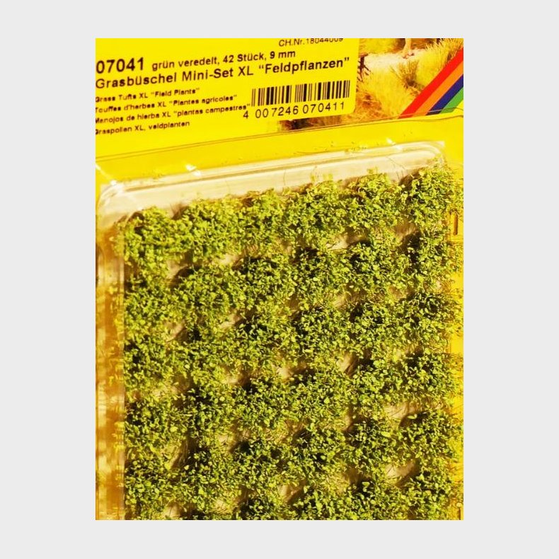 gr�stotter Mini-s�t 42 stk. 9 mm gr�n blomst