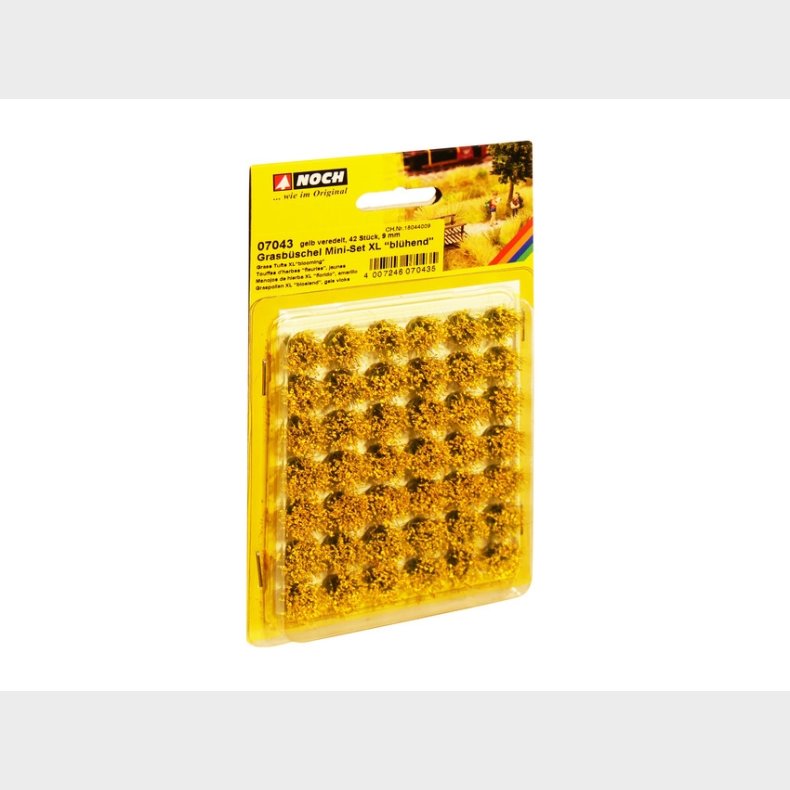 gr�stotter Mini-s�t 42 stk. 9 mm gul blomst