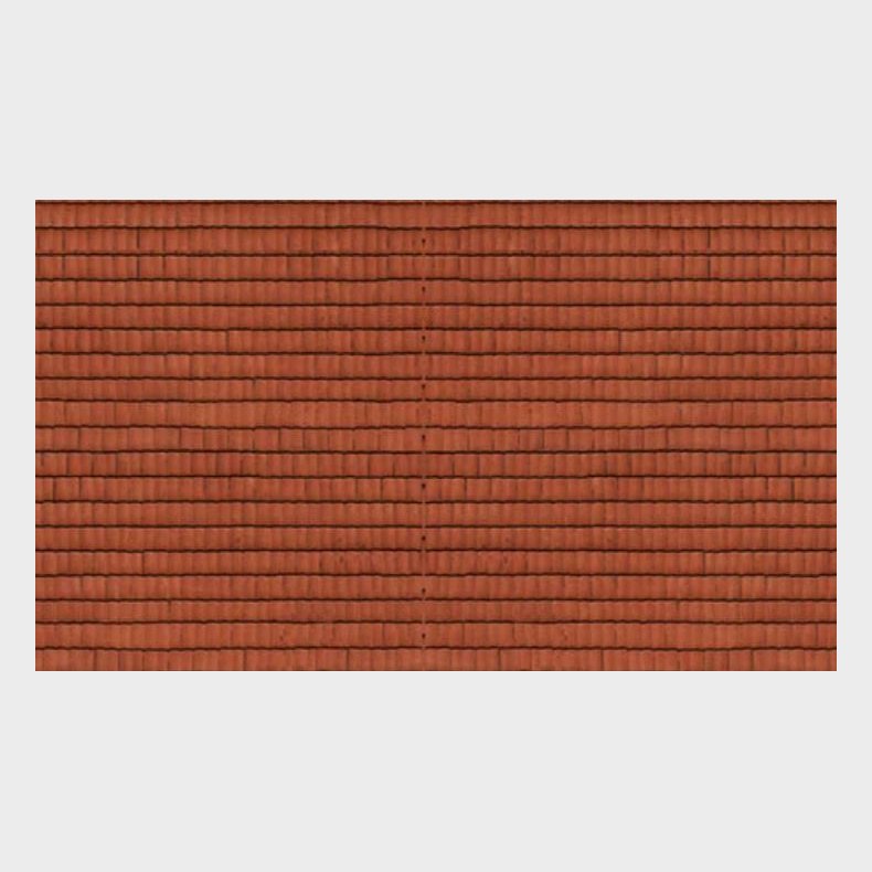 3D-Kartonplatte ?Dachziegel? rot