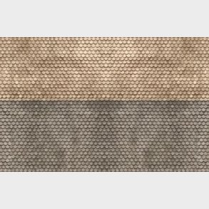 3D-Kartonplatte Biberschwanz grau