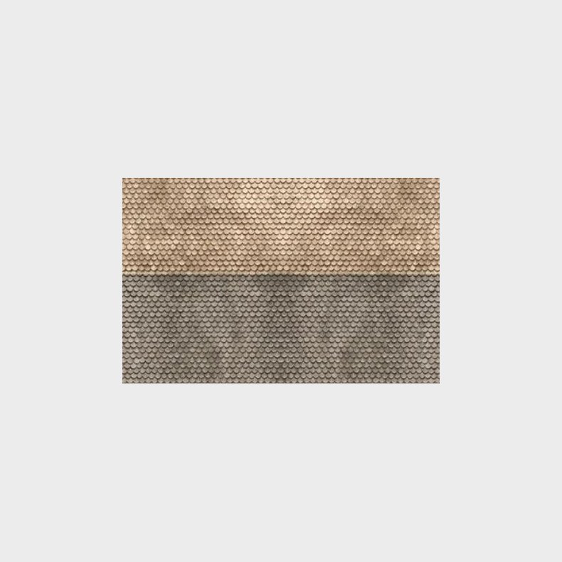 3D-Kartonplatte Biberschwanz grau