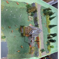 Noch diorama m/figurer og brndeklver