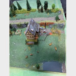 Noch diorama m/figurer og brndeklver