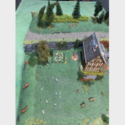 Noch diorama m/figurer og brndeklver