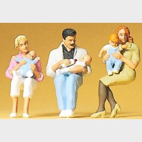 Siddende personer m/baby