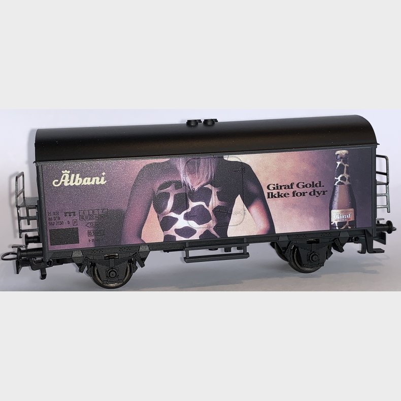 Mrklin reklamevogn Albani Giraf