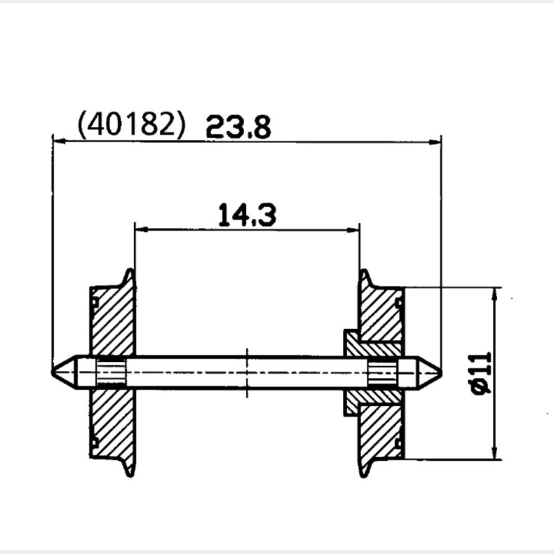 DC-Radsatz 11mm (1 Paar) zweia