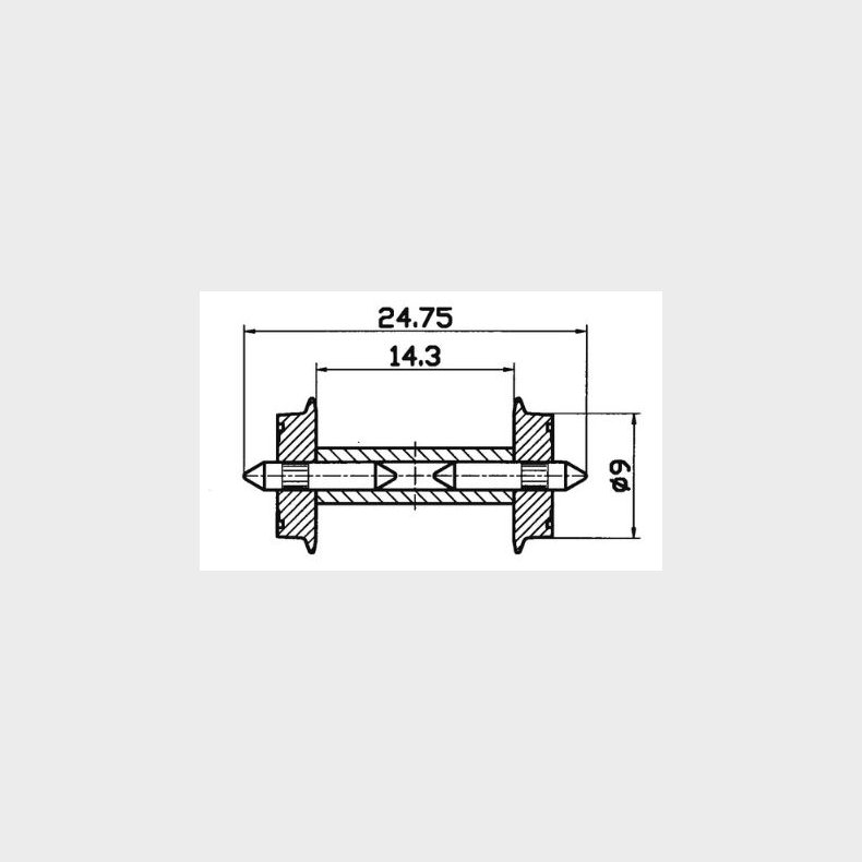 Radsatz 9mm get. Achse    1 Pa