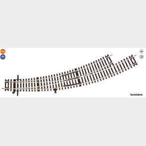 Sporskifte buet venstre BWl r3/4