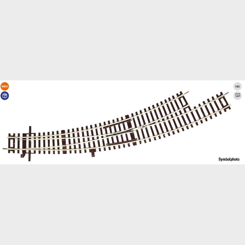 Sporskifte buet venstre BWl r3/4
