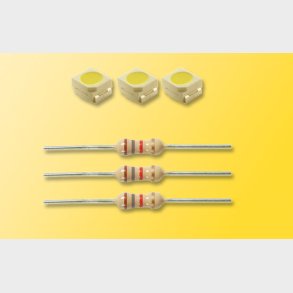 3 St&uuml;c LEDs weissD1,8 mm Vorw