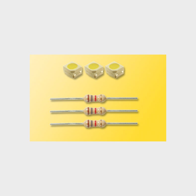 3 St&uuml;c LEDs weissD1,8 mm Vorw