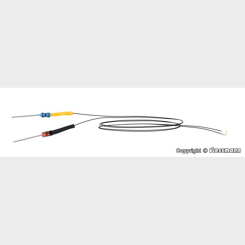 Set LED hvid, 5 Stk. klar til brug