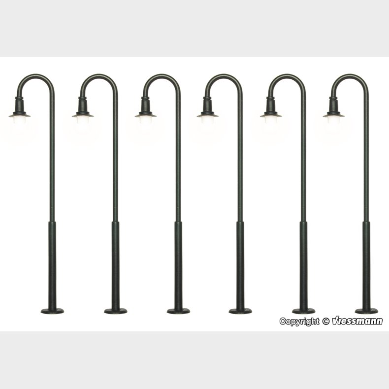 Gadelygte Buet form 5 + 1 LED, H8,7 cm