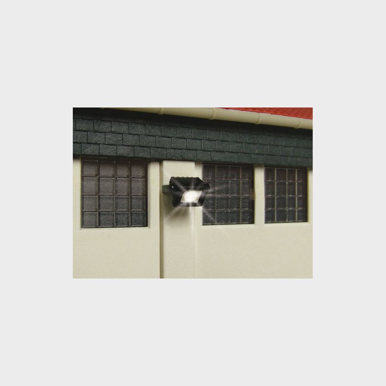 H0 spot lampe p� vippeholder LED Hvid