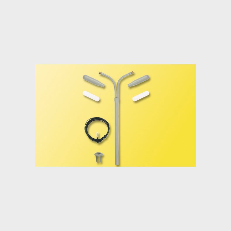 Gadelampe dobbelt bygges�t LED