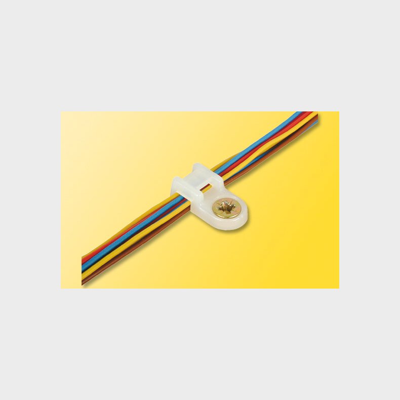 Kabelholdere m. skruer,100 stk