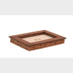 afgr�nset bed med fliser 2 stk. 4,5 x 3, 0,6 cm h