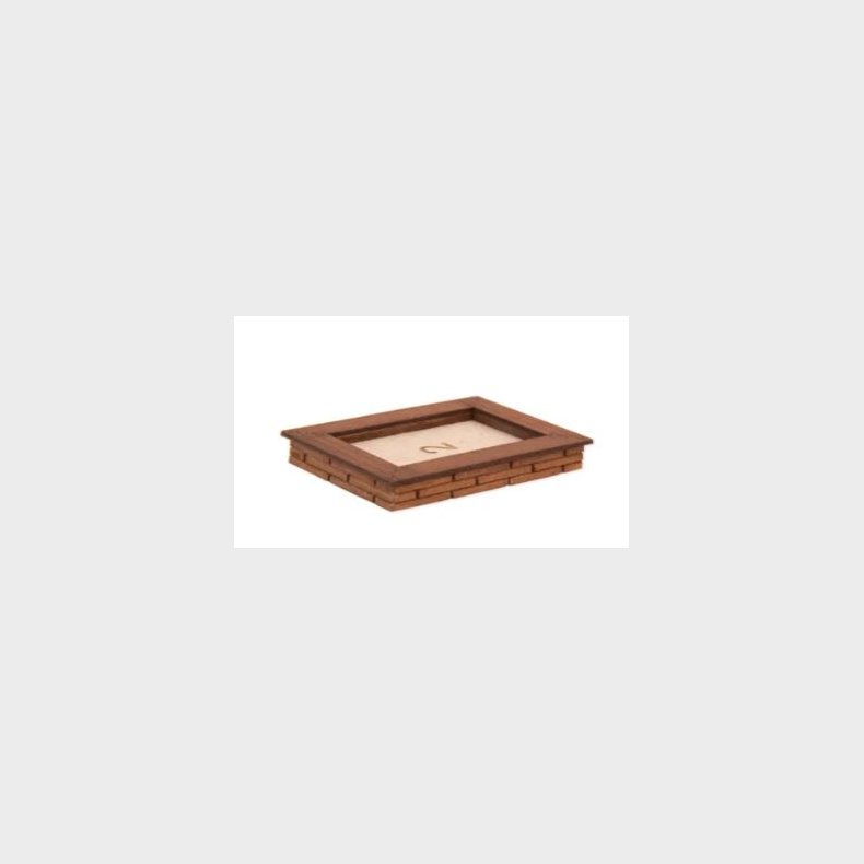 afgr�nset bed med fliser 2 stk. 4,5 x 3, 0,6 cm h