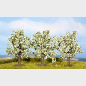 Frugttr�er hvide blomster 3 stk. H 8 cm