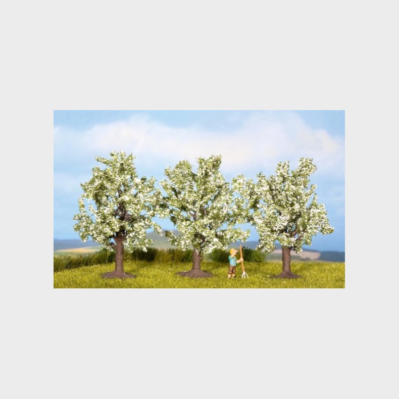 Frugttr�er hvide blomster 3 stk. H 8 cm