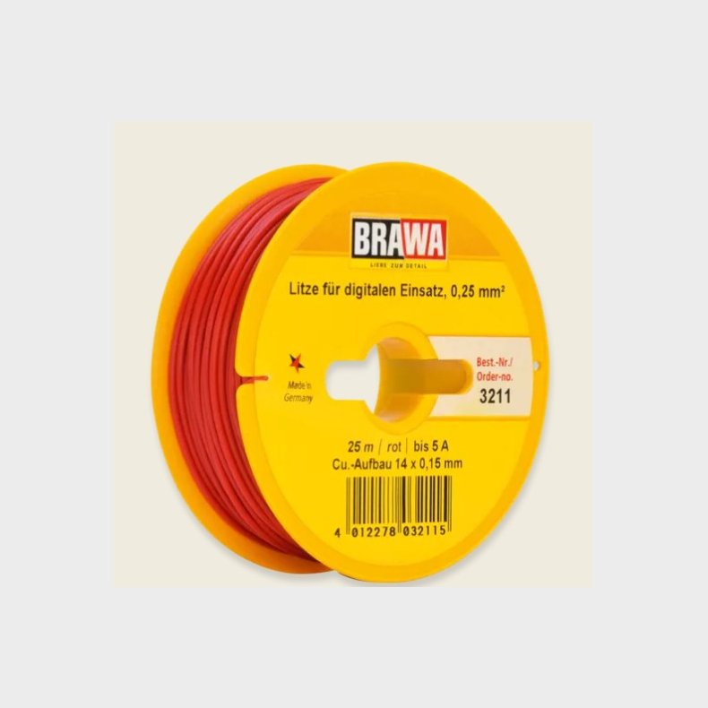 Brawa ledning R�D 25m  0,25 Q