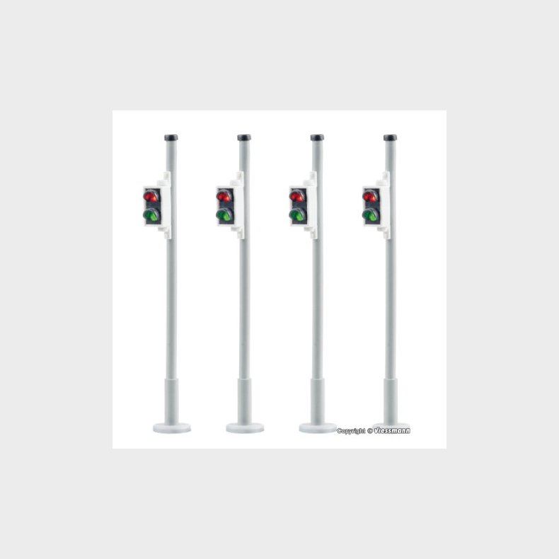 H0 Fu�gaengerampel, 4 Stueck